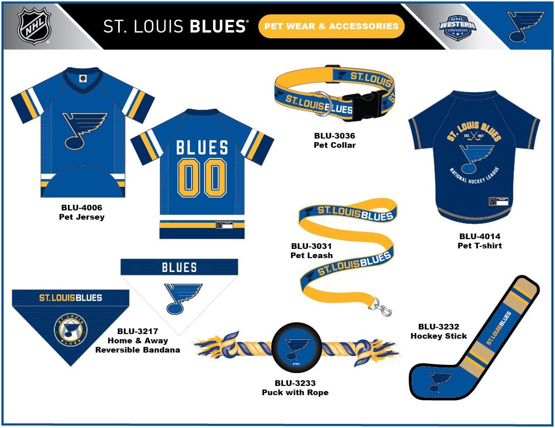 First Dog Rubber & Rope Tug Toy. St. Louis Blues NHL Puck Toy for Dogs & Cats. Play Hockey with Your Pet!