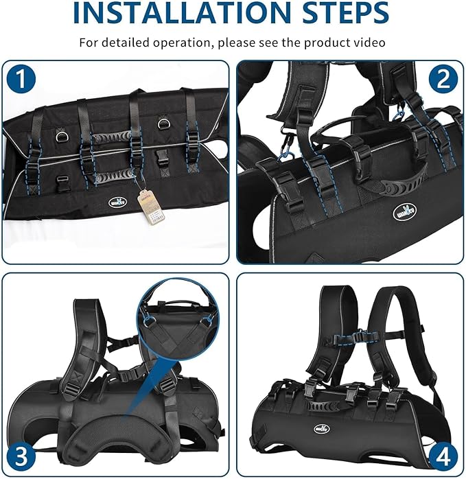 Dog Lift Harness Sling Carrier for Dogs Hind Leg Stair Support Old, Joint - Image 6