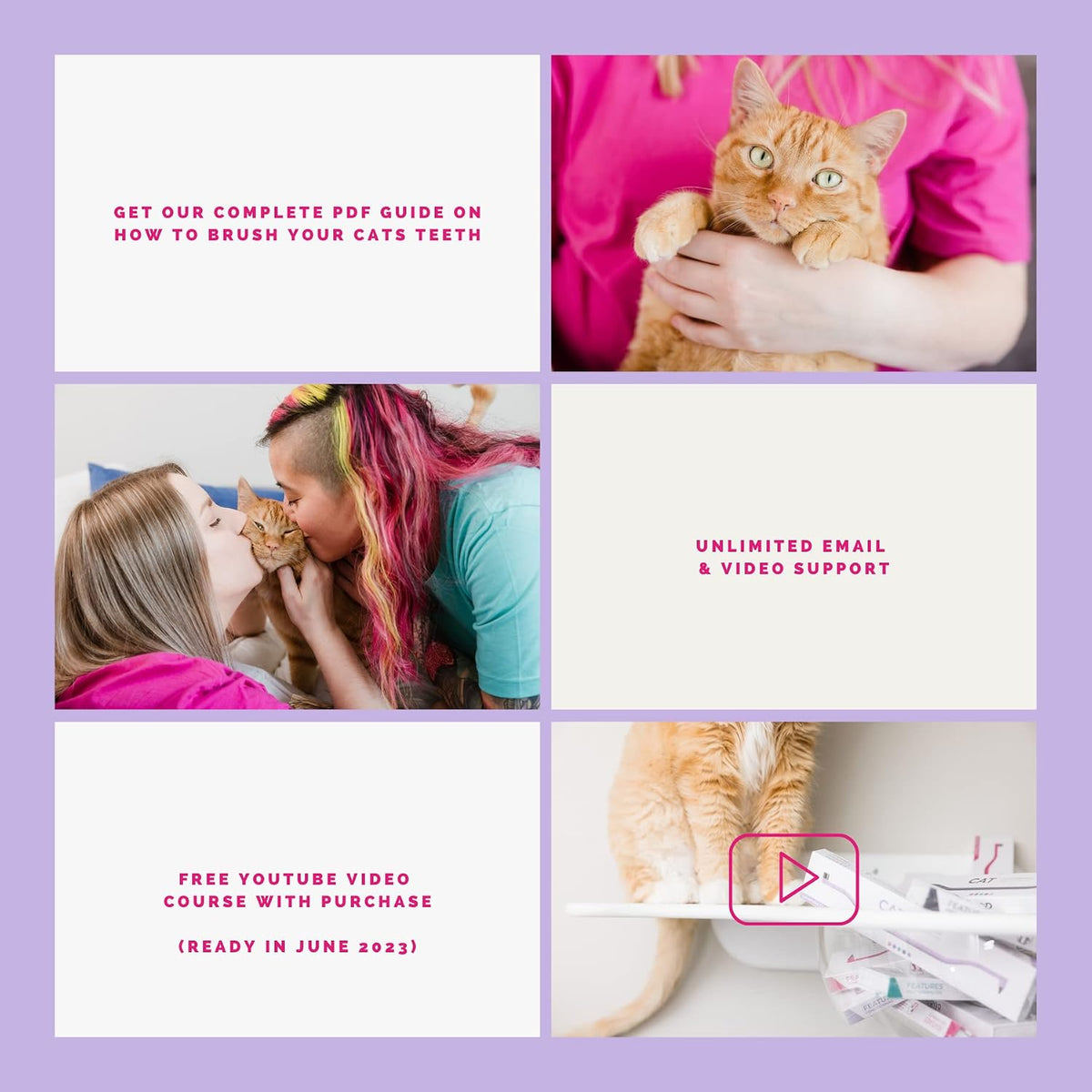 RYERCAT Space Dual Sided Cat Toothbrush - Only 8mm Wide to fit into Cat's Mouth - Cat Dental Supplies