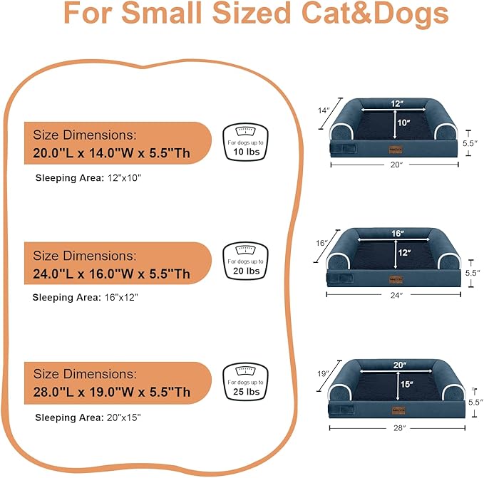 Small Dog Bed Orthopedic Washable: Beds Bolster Small Sized Dogs Bed Egg Crate - Image 6