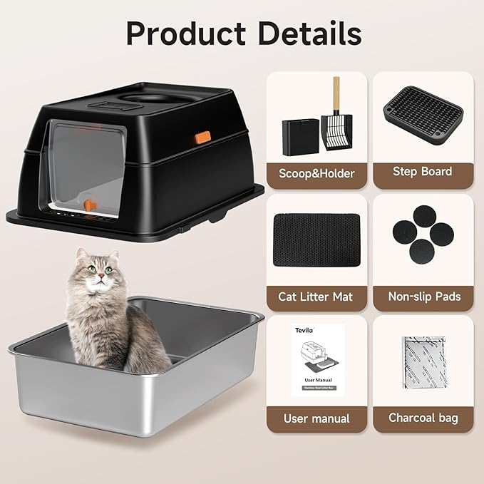 Extra Large Stainless Steel Litter Box - Image 9