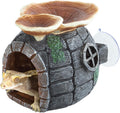 REPTI ZOO Reptile Hide, Multifunctional with Suction Cup, Resin Reptile Hides, and Caves for Reptiles, Gecko, Lizard (Ganoderma Lucidum Shape)