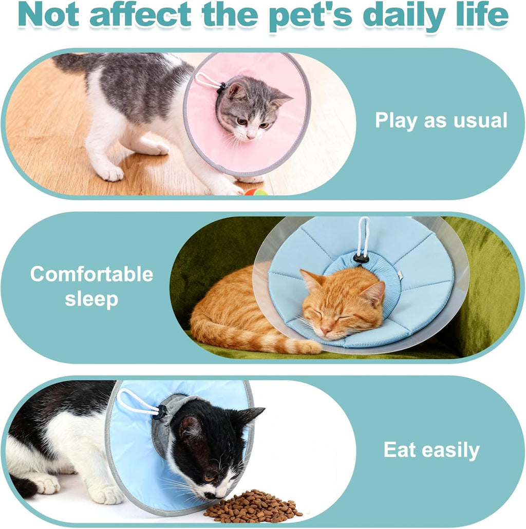 Elizabethan Collar, Cat Cone Collar Pet Cones, M, Pink