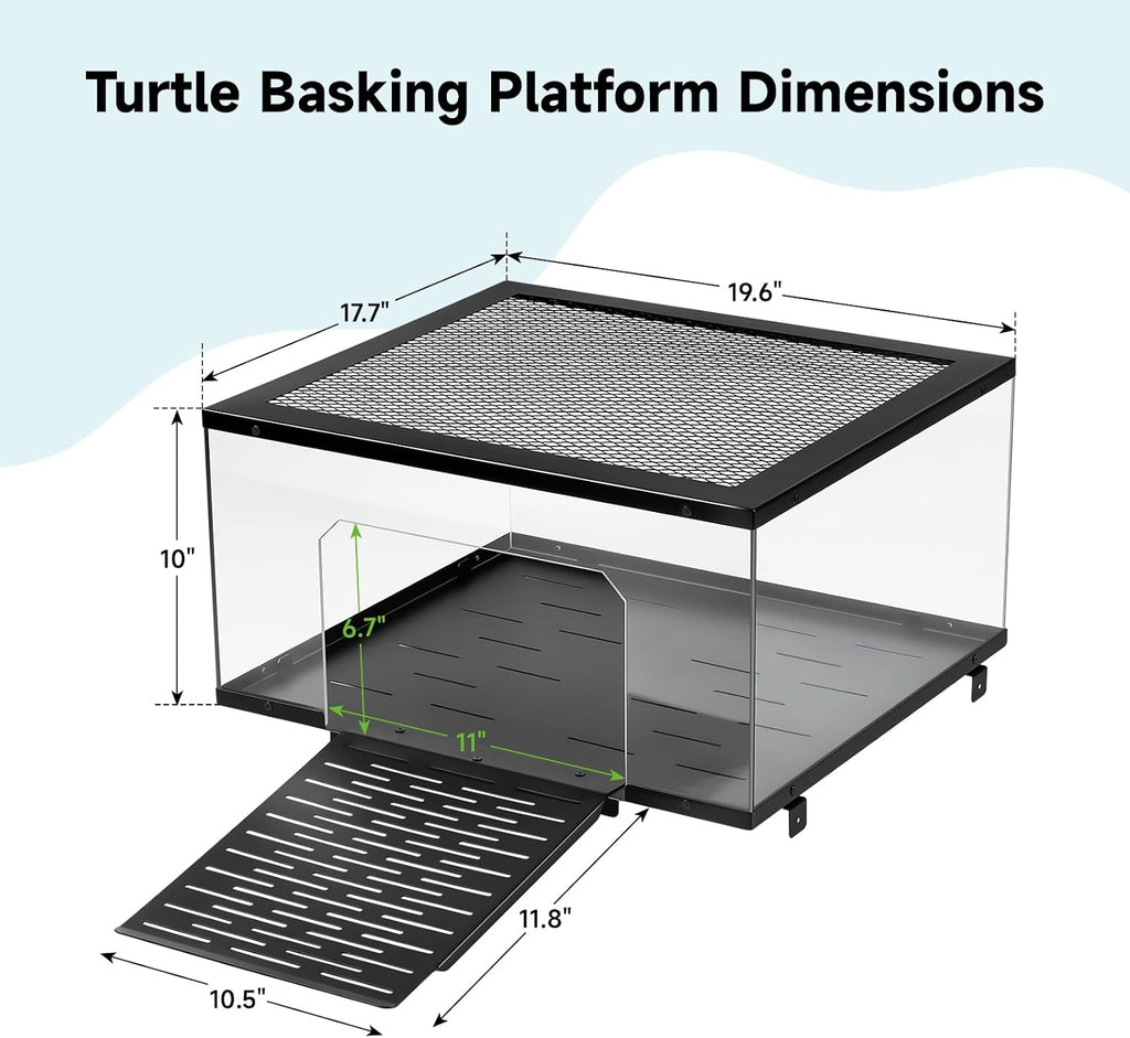 Turtle Basking Platform, Stainless Steel Ramp for 18-20" Aquariums