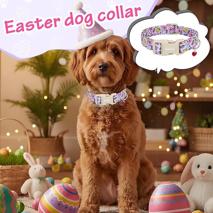 Easter Dog Collar for Large Dogs, Easter & Spring Theme Large Dog Collar - Image 3