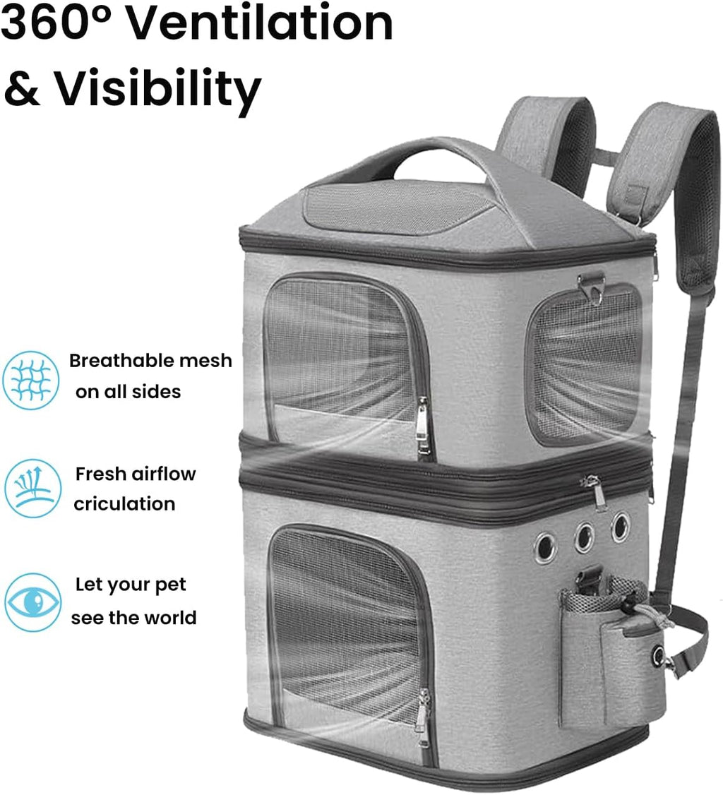 HOVONO Detachable Double Cat Backpack Carrier for 2 Pets
