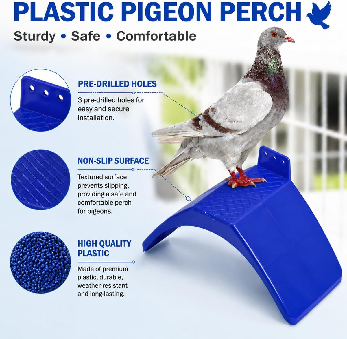 Coloch 20 Pcs Dove Rest Stand, Lightweight Pigeon Perches Plastic Birds Roost Holder, Pigeons Dwelling Frame Birdcage Accessories for Parrots and Other Birds