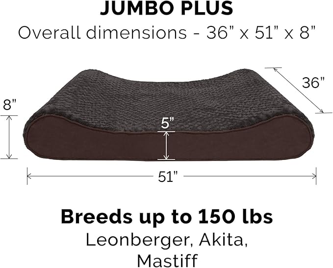 Furhaven Replacement Dog Bed Cover Ultra Plush Faux Fur & Suede Contour Luxe - Image 3