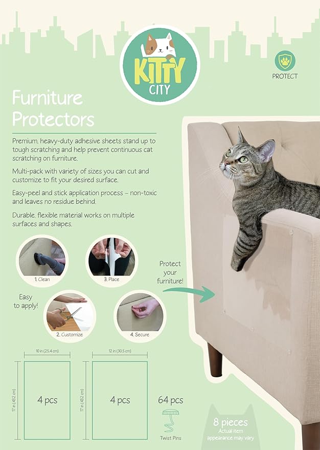 Kitty City Cat Furniture Protector – Heavy-Duty Scratch Guard - Image 3