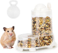 Wontee Hamster Feeder Food Bowl Automatic Dispenser for Gerbils Rats Mice