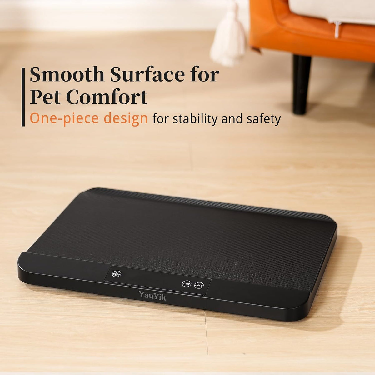 YAUYIK Digital Pet Scale, Baby Scale with Non-Slip Mat, Up to 88lb, Black
