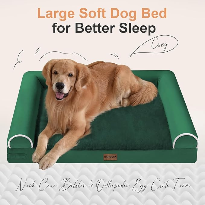 Large Dog Bed Orthopedic Washable: Jumbo Dog Bed Bolster Extra Large Dogs Egg - Image 2