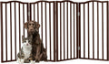 PETMAKER 4 Panel Pet Gate, Brown, 74” x 32”