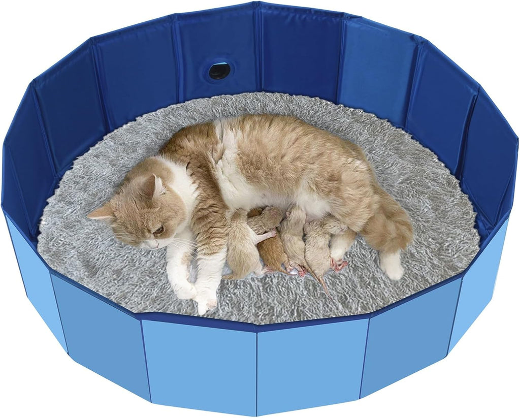 Cat Birthing Box, Whelping Box for Cats, Cat Birthing Nesting Boxs, Whelping Pool,Pet Birth Supplies, Foldable Cates Bath Pool, Convenient Storage, Easy to Clean, Can be Used Indoors or Outdoors