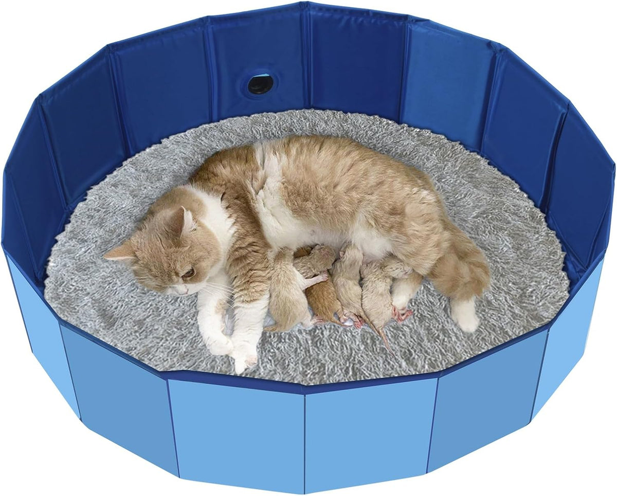 Cat Birthing Box, Whelping Box for Cats, Cat Birthing Nesting Boxs, Whelping Pool,Pet Birth Supplies, Foldable Cates Bath Pool, Convenient Storage, Easy to Clean, Can be Used Indoors or Outdoors