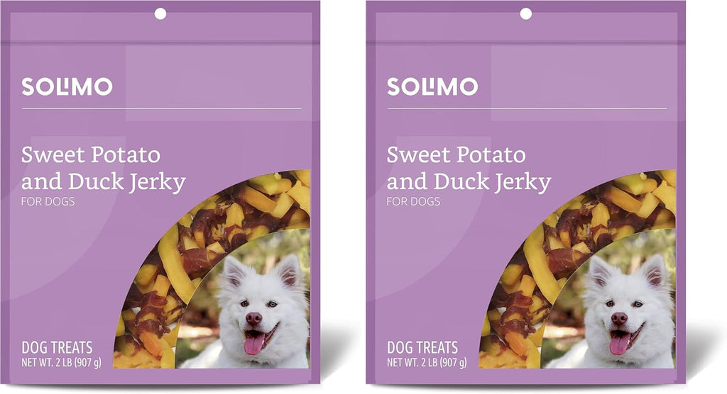 Amazon Brand - Solimo Duck Jerky Dog Treats,2 pounds