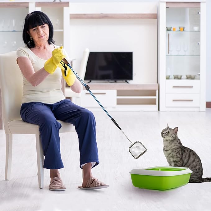 Sand Dipper Metal Cat Litter Scoop – Long Handle Cat Poop Scooper - Image 5