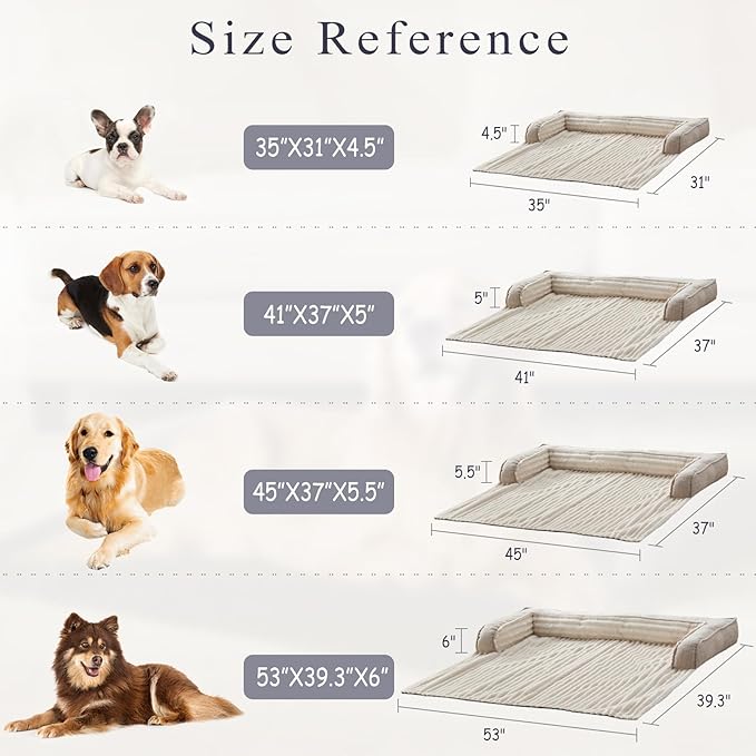 WINDRACING Luxury Dog Couch Bed, Washable Calming Dog Couch Cover, Couch - Image 4