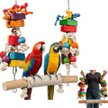 Ultra Large Bird Swing Perch Toys for Macaws.21.6" &4LB Refillable Chew Toy