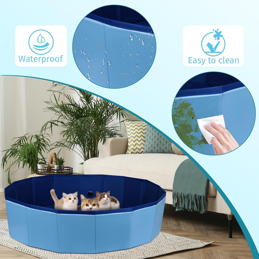 Cat Birthing Box, Whelping Box for Cats, Cat Birthing Nesting Boxs, Whelping Pool,Pet Birth Supplies, Foldable Cates Bath Pool, Convenient Storage, Easy to Clean, Can be Used Indoors or Outdoors
