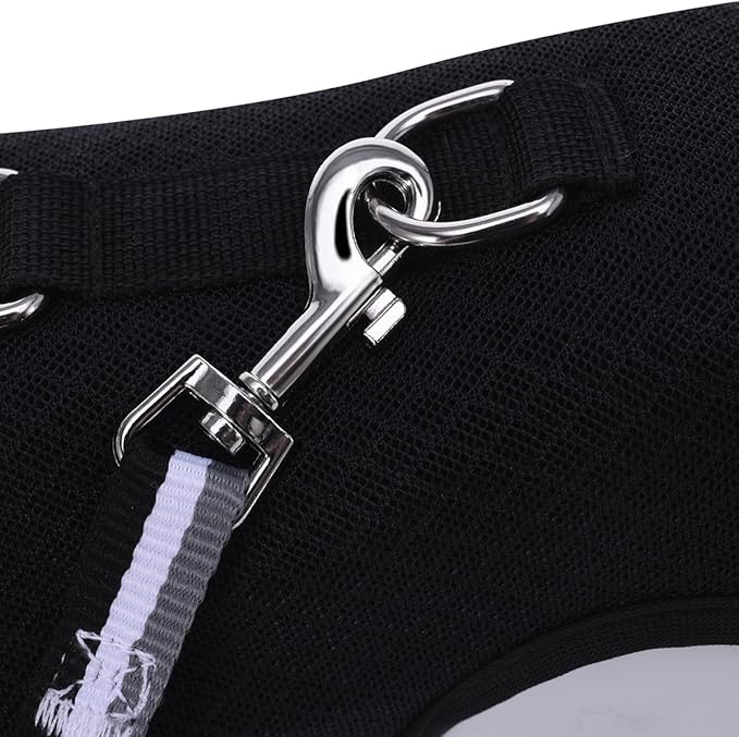 Cat Harness and Leash for Walking Escape Proof Breathable Mesh Fabric, Solid - Image 8