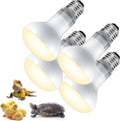 4 Pack 75 Watt Reptile Heat Lamp Bulb, E26 UVA Basking Spot Light Bulb