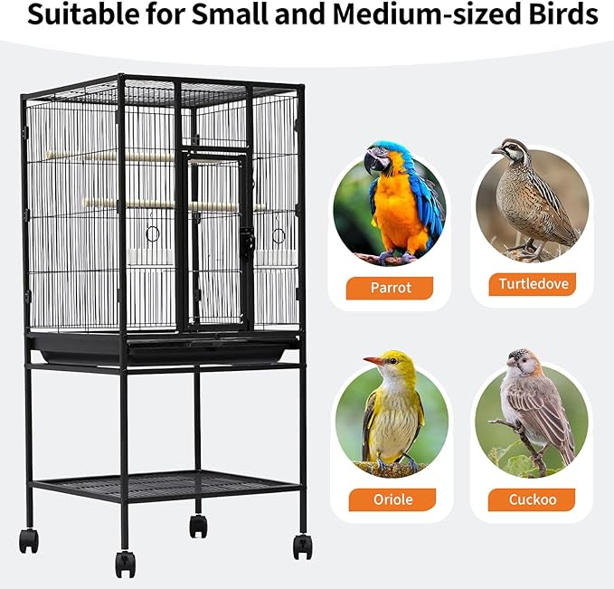 Large Bird Cage, 40.5" H Big Bird Cage - Image 5