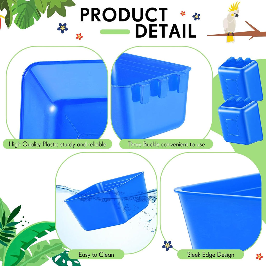 Maxdot 20 Pcs Chicken Water Feeder Cup 16 oz Large Watering Cup, Blue