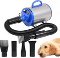 2800W 3.8HP High Velocity Pet Grooming Blower Dryer for Dogs, Blue