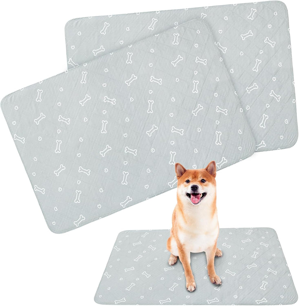 Washable Pee Pads for Dogs, 2 Pack Reusable Puppy Pads 28" x 42"
