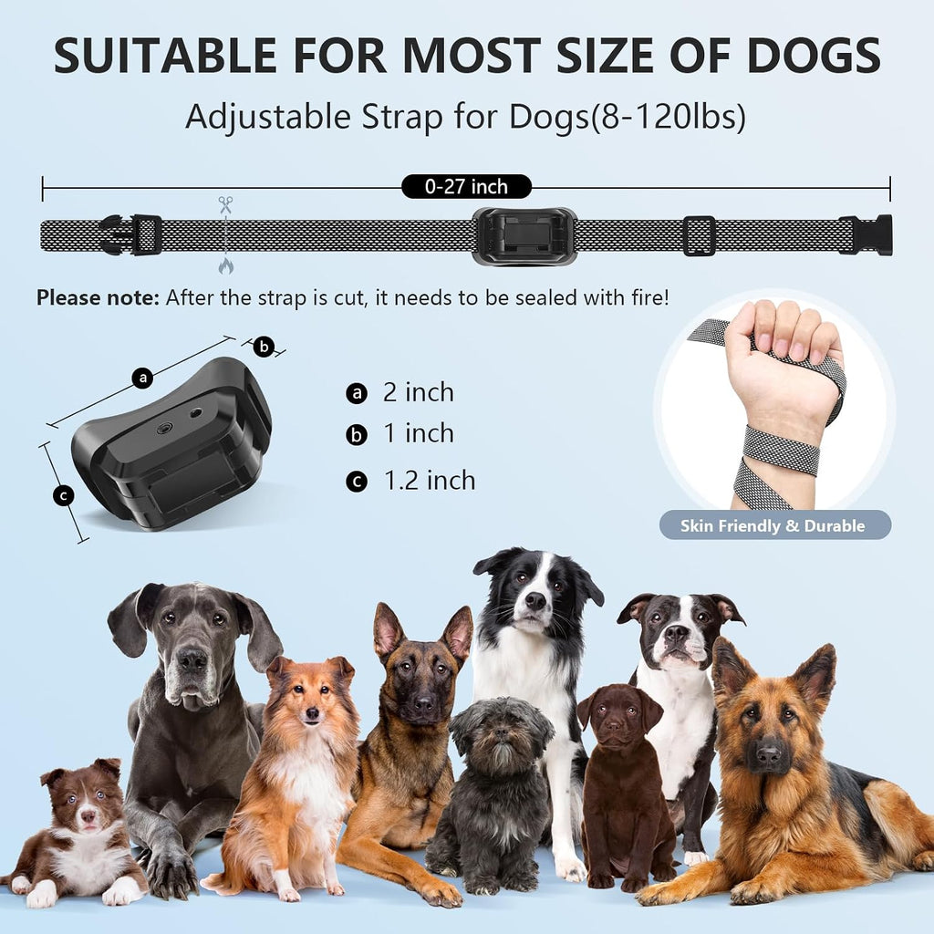 Citronella Dog Bark Collar, Anti Bark Collar with 3 Adjustable Spray & Sensitivity Level [1 Citronella Spray Refill] Automatic No Shock Dog Barking Collar for Small Medium Large Dogs, Gray