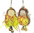 Parakeet Toys, Natural Sola Balls and Shredding Hanging Chewing Toy, Bird Toys by Birdsfavoriteropeswing