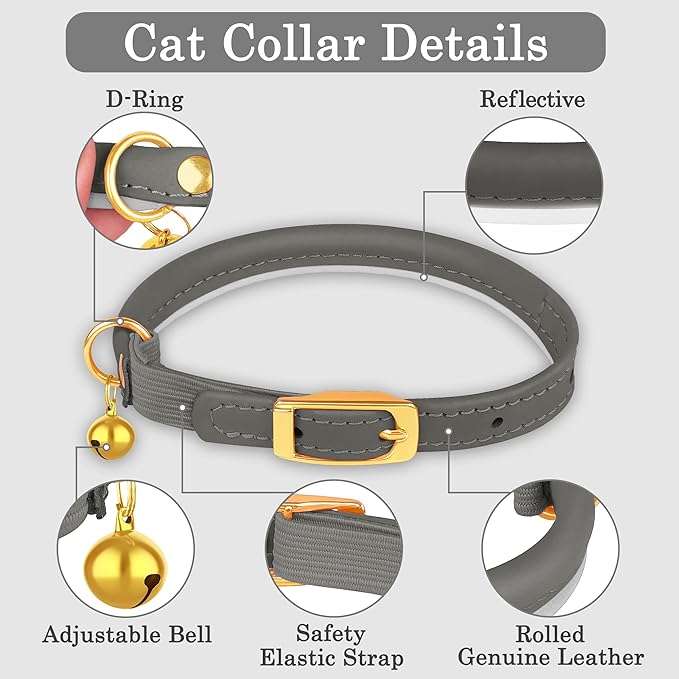 OOPSDOGGY Rolled Leather Cat Collar - Image 4