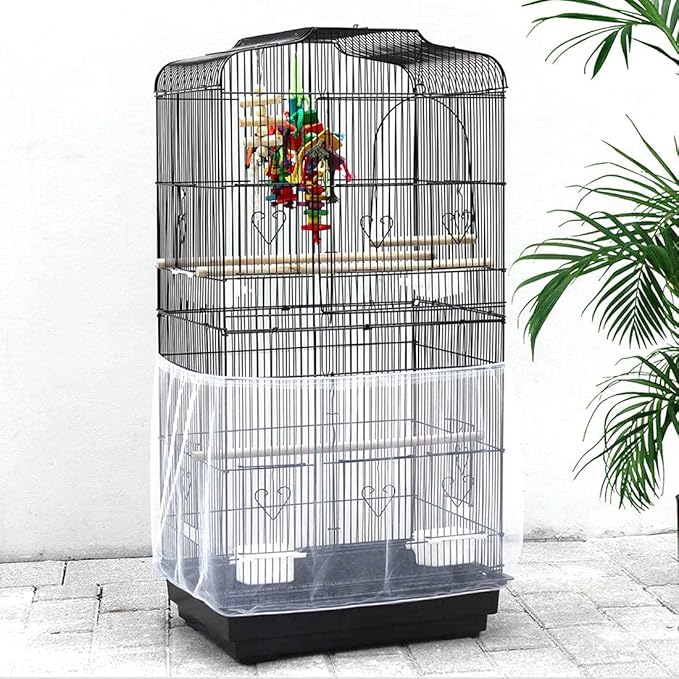 Universal Bird Cage Seed Catcher, Seed Catcher Guard Net Cover, Parrot Nylon - Image 5