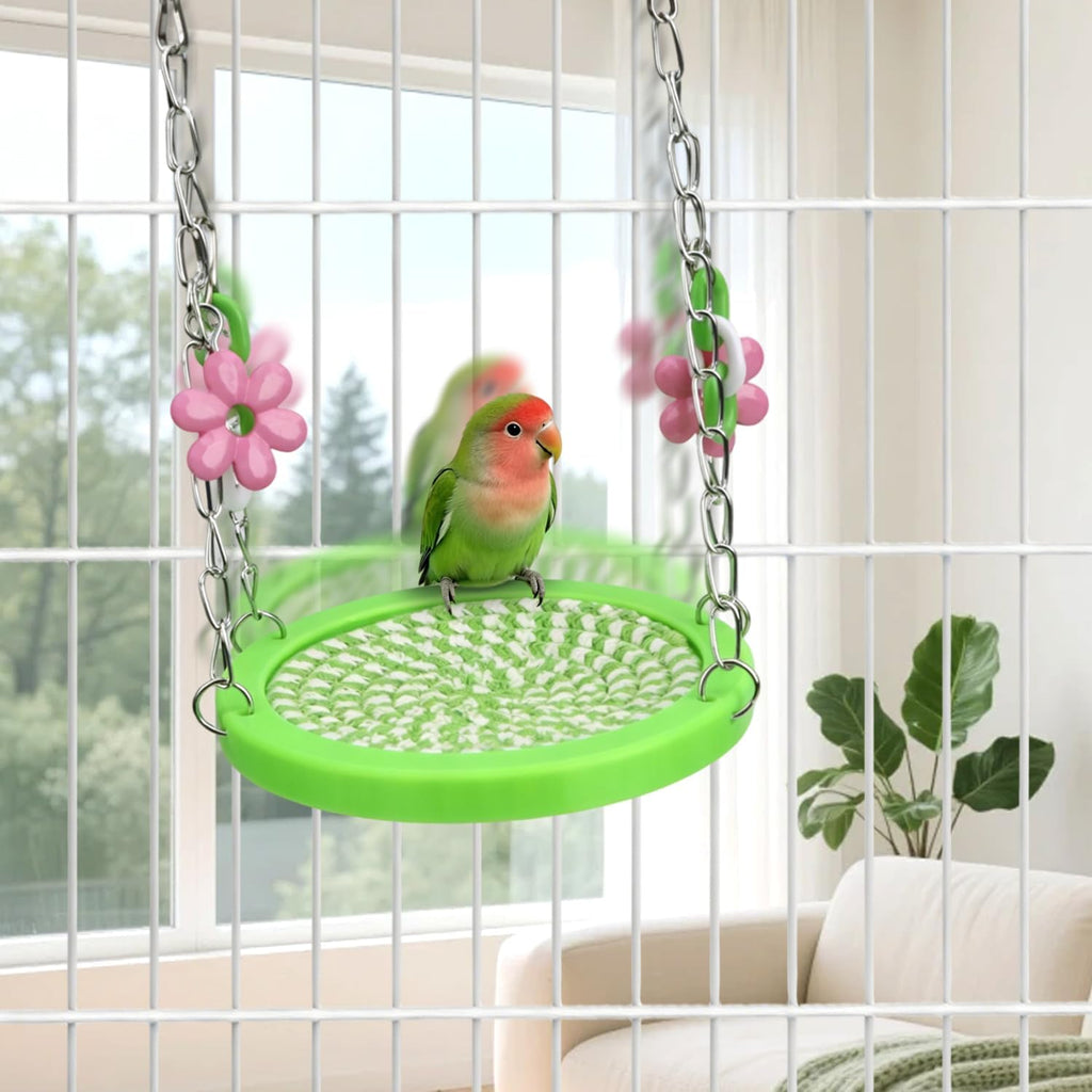 Litewoo Bird Swing Hammock Stand Climbing Toys for Parrot Cage