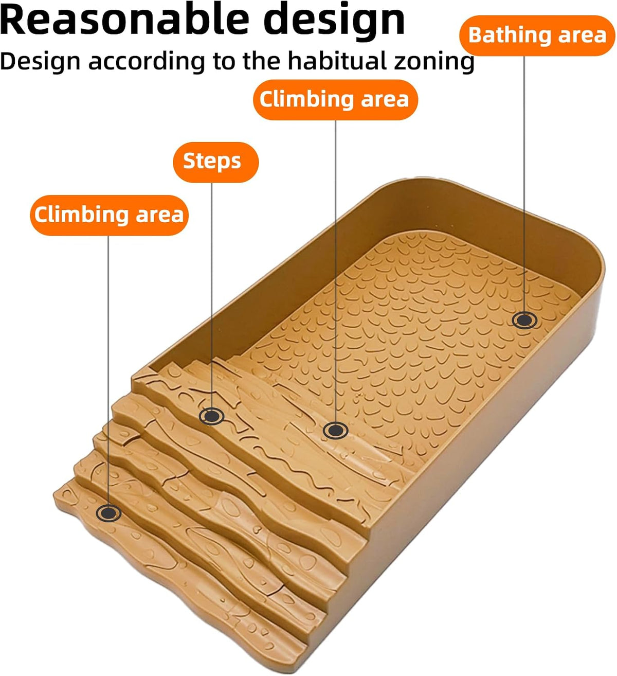 7 PCS Reptile Water Dish Bathing Pool Tortoise Habitat Accessories