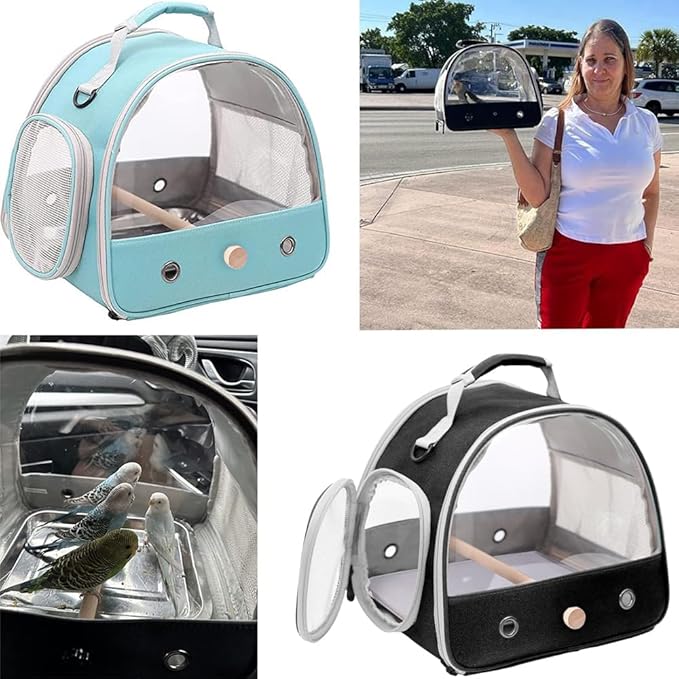 Bird Travel Carrier, Portable Small Bird Parrot Parakeet Carrier - Image 7