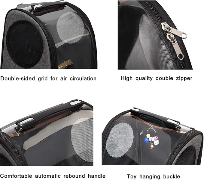 Bird Parrot Backpack Carrier Travel Bag - Image 4