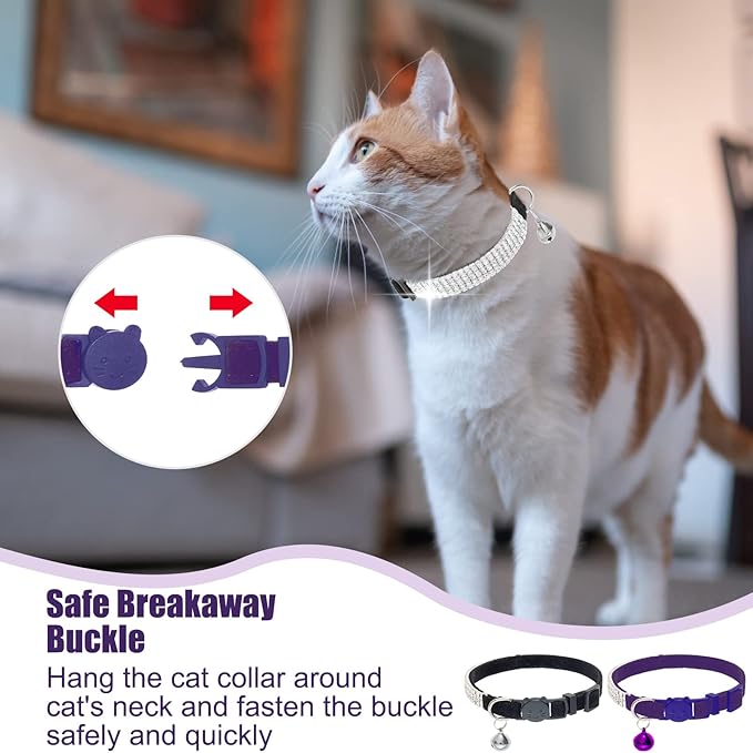 EXPAWLORER Soft Velvet Safe Cat Collars - Image 5