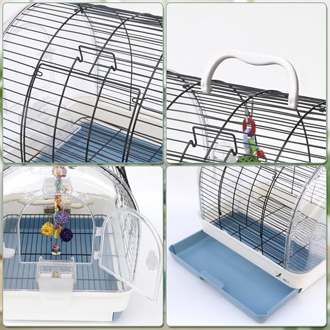 Travel Bird Cage Carrier, Portable Travel Parrot Cage - Image 5