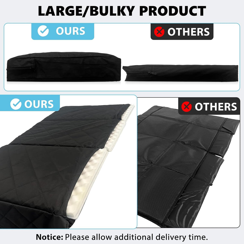 3.0 XL Back Seat Extender for Dogs, Hard Bottom Truck Seat Cover