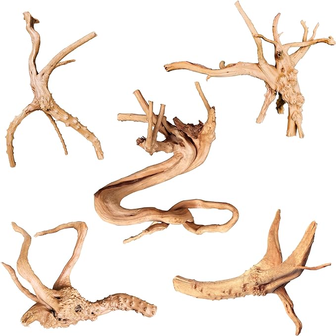 majoywoo Natural Driftwood for Aquarium Decor Fish Tank Decorations, Reptile by Majoywoo