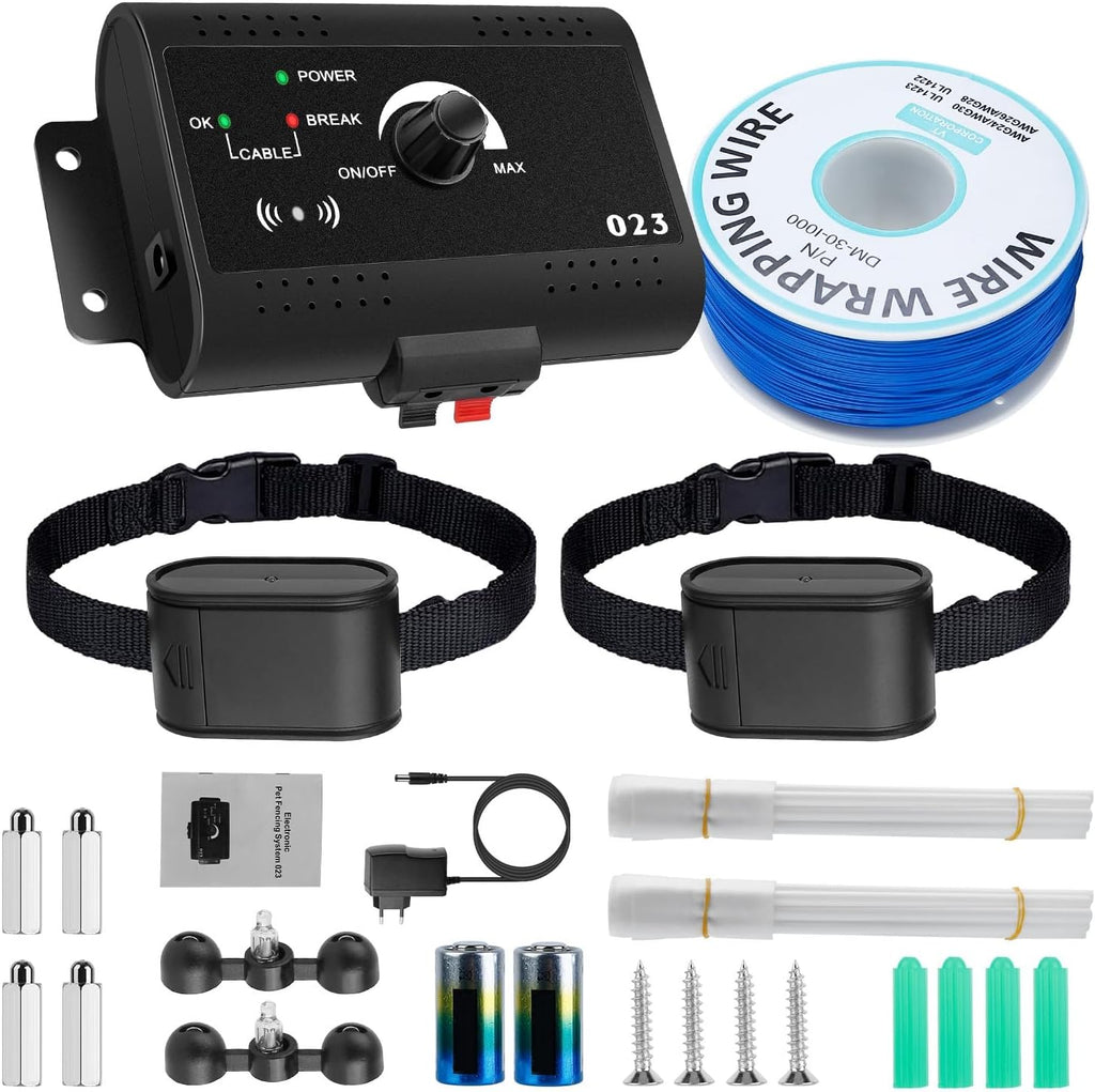 Wireless Electric Dog Fence System 1.2 Acre Pet Boundary Containment
