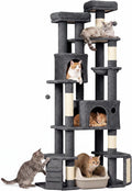 PawHut Extra Large Cat Tree Tower Dual Baseboard 79-Inch for Large Cats