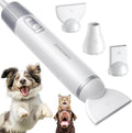 Buenkee Handheld Dog Dryer, 3HP High-Velocity Pet Hair Blower, White