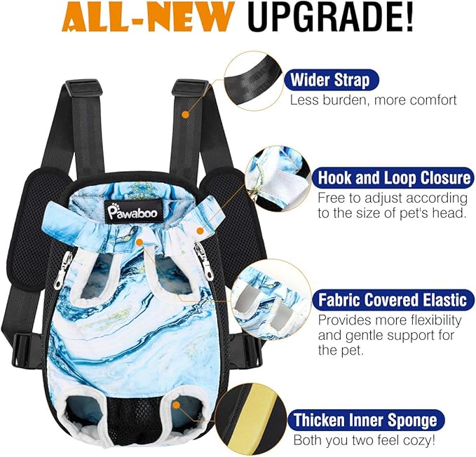 Pawaboo Pet Carrier Backpack, Adjustable Pet Front Cat Dog Carrier Backpack - Image 4