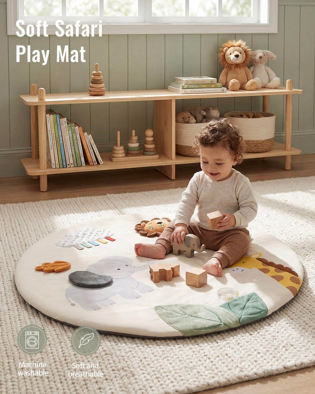 Blissful Diary Baby Play Gym, Baby Activity Mat Playmat, Tummy Time Mat