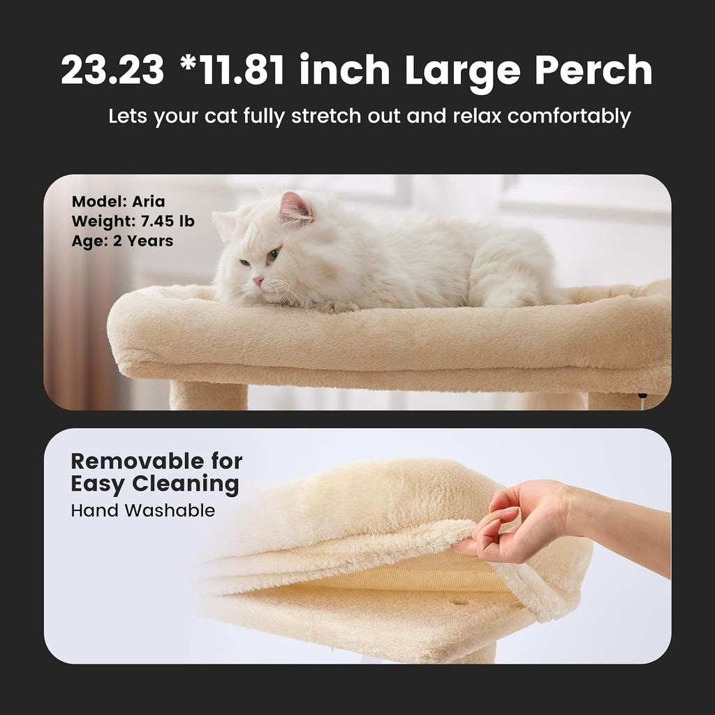 Gardner Pet Cat Tower for Large Cats, 41" Heavy Duty Cat Tree