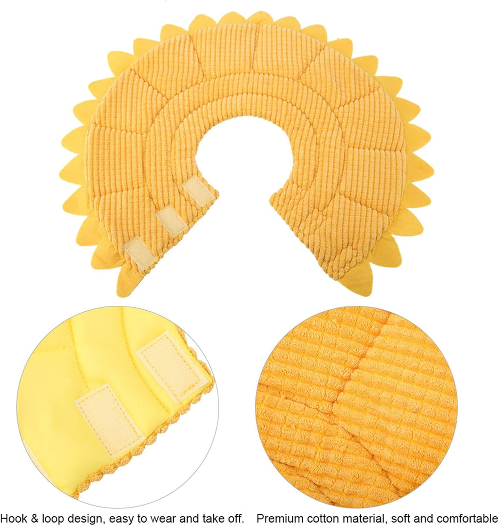 Cat Cone, Pet Recovery Collar Sunflower Shape Pet Elizabethan Collar Pet Recovery Cone Adjustable Pet Collar for Cat Dog (No. 3 Neck Circumference 23-26cm)