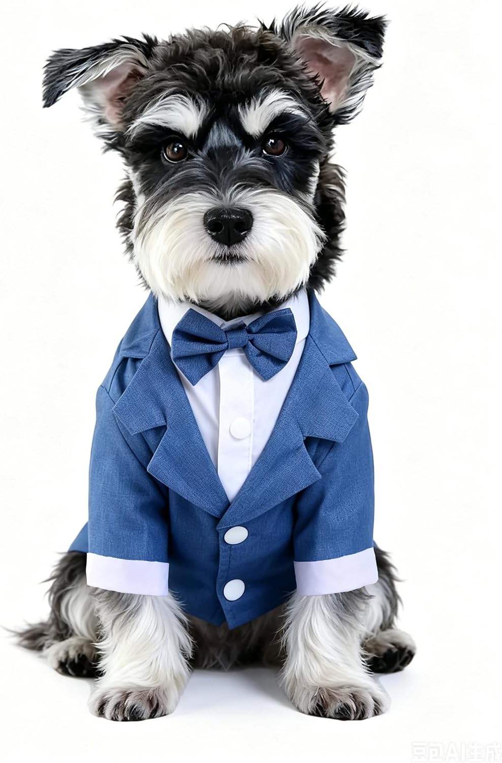 Black, White, Blue Dog Shirts for Wedding, Puppy Tuxedo, Dog Formal Wear, Doggie Tux, Suit and Tie Costume Blue Medium